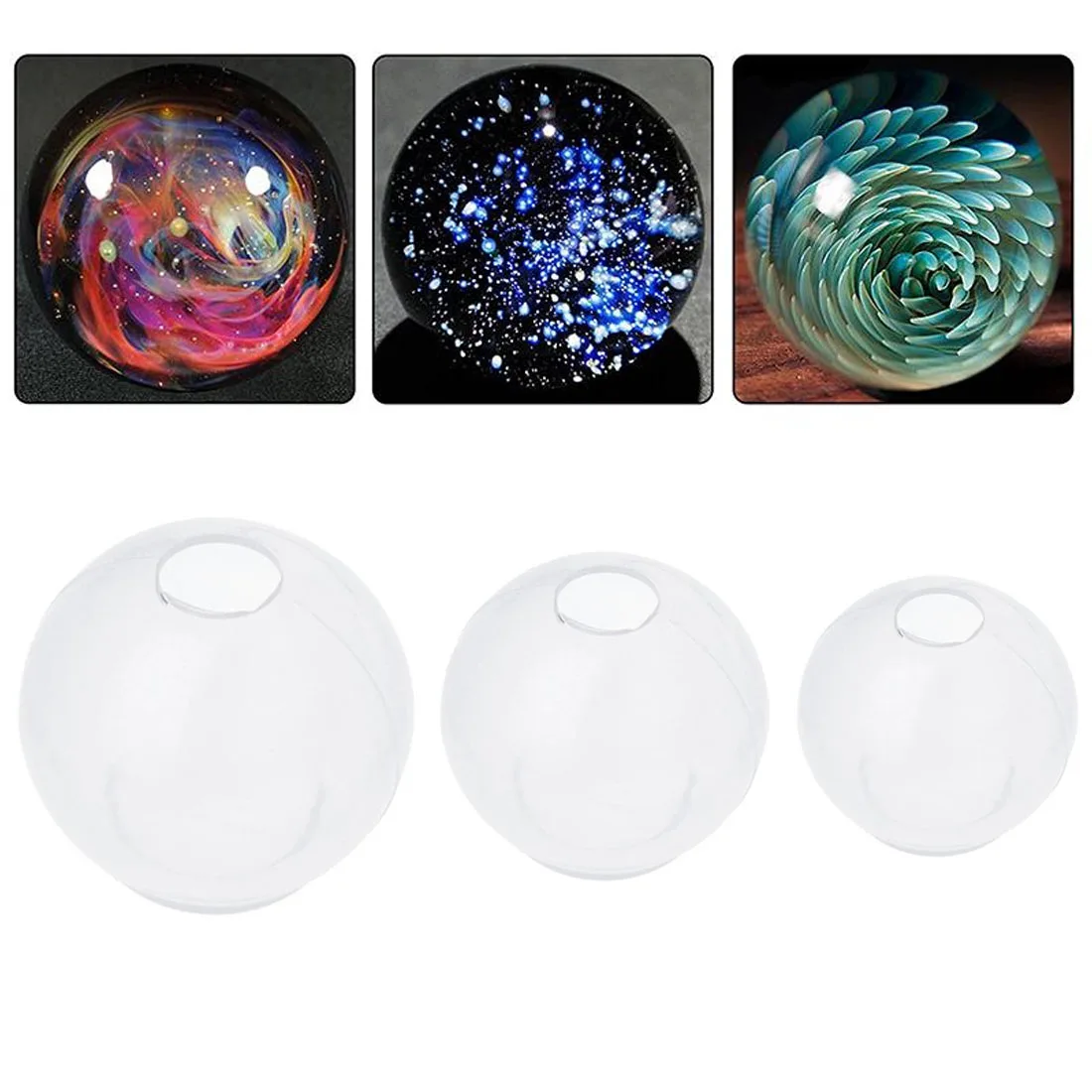 

Transparent Silicone Mould Resin Decorative Craft DIY Different sizes universe ball shpe Type epoxy resin molds for jewelry