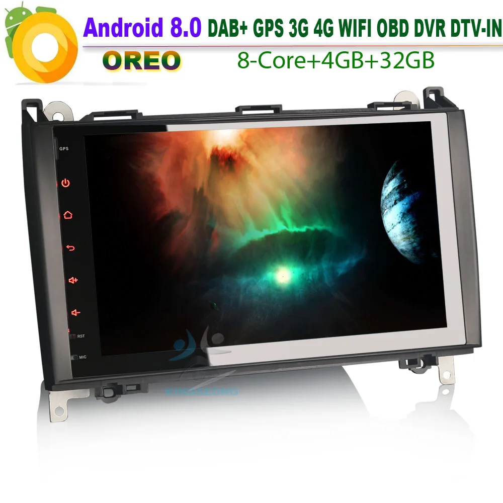 Автомагнитола DAB + 9 дюймов Android 8 0 Wi Fi 4G GPS RDS BT SD DVR OBD|Автомобильные радиоприемники| |