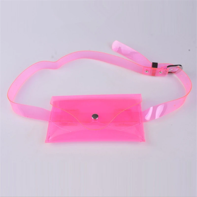 

Women's Transparent Mini Bag Candy Colors Laser Waist Pack Belt Phone Pocket Plastic Belt Women Crossbody Handbags
