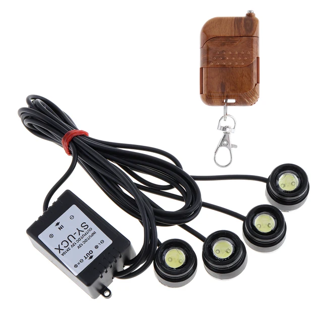 Best Offers One to Four 4 x 1.5W Strobe Flash Eagle Eye LEDs Car Light with Wireless Remote Decorative Lights Reversing backup tail stip