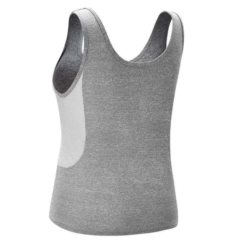 Sleeveless Shirts Womens Loose Gym Clothing Side u-shaped mesh Fitness Workout T shirt Quick Dry Summer Sports Tank Tops