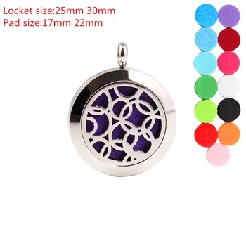

10PCS (25mm 30mm) Screw Silver Stainless Steel Aromatherapy Necklace Essential Oil Diffuser Locket Pendant Necklace