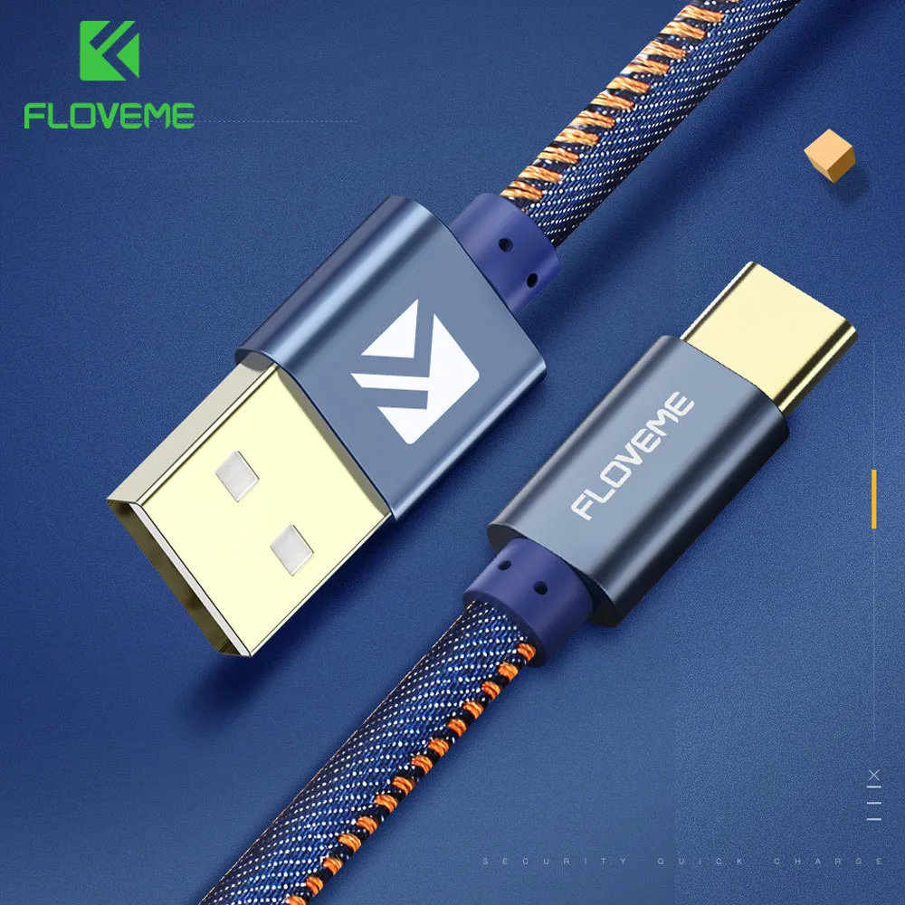 

FLOVEME USB C Cable For OnePlus 6 5T 5 3T 3 2 Demin Cowboy USB Type C Cable For One Plus 5 5T 6 3 3T 2 Charging Cabo For Honor 9