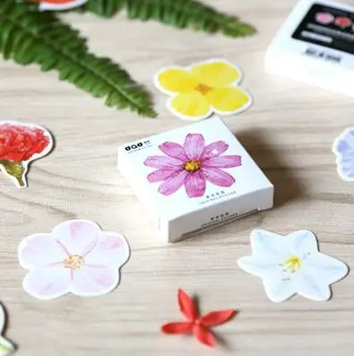 Best 45 pcs pack The Flowers in My Memory Decorative Stickers Adhesive Stickers DIY Decoration Craft Scrapbooking Stickers