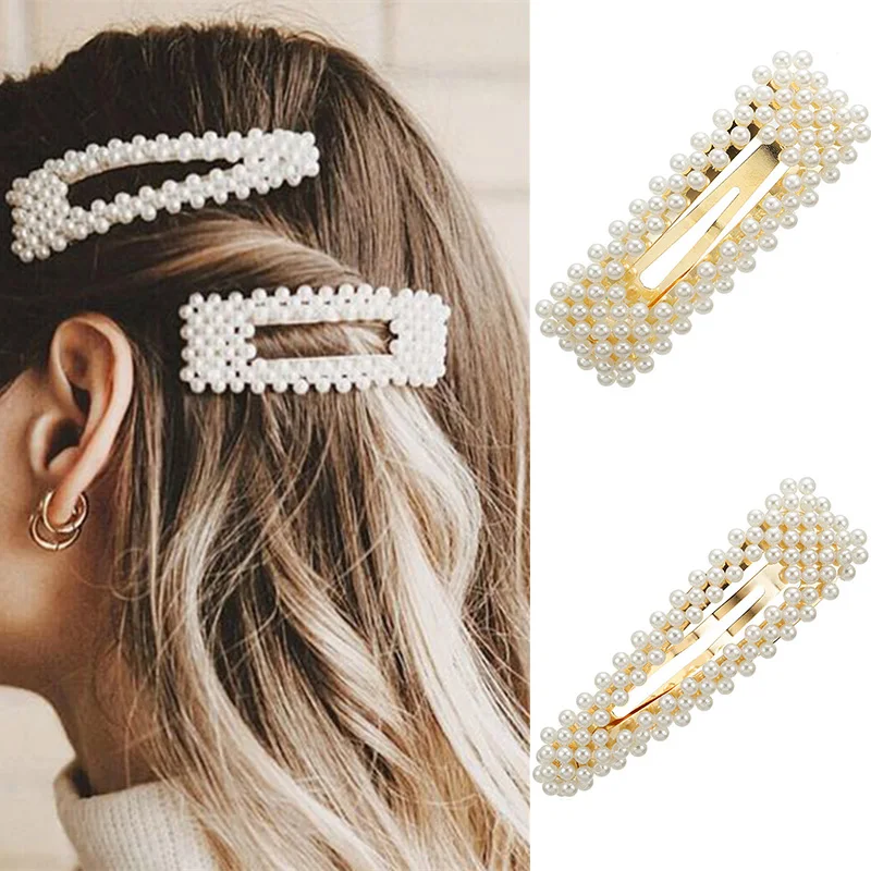Fashion Women Crystal Hairpin Stick Barrette Bobby Hair Clips Hair Accessories