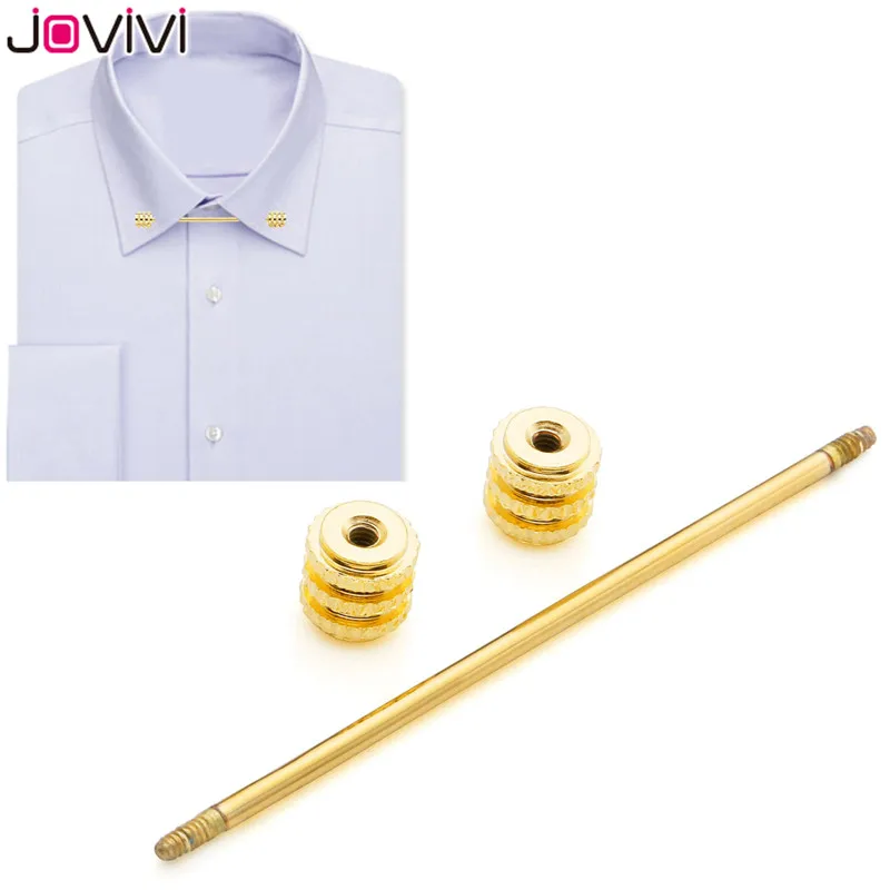 Jovivi модный винтовой дизайн Мужские булавки для воротника рубашки галстук