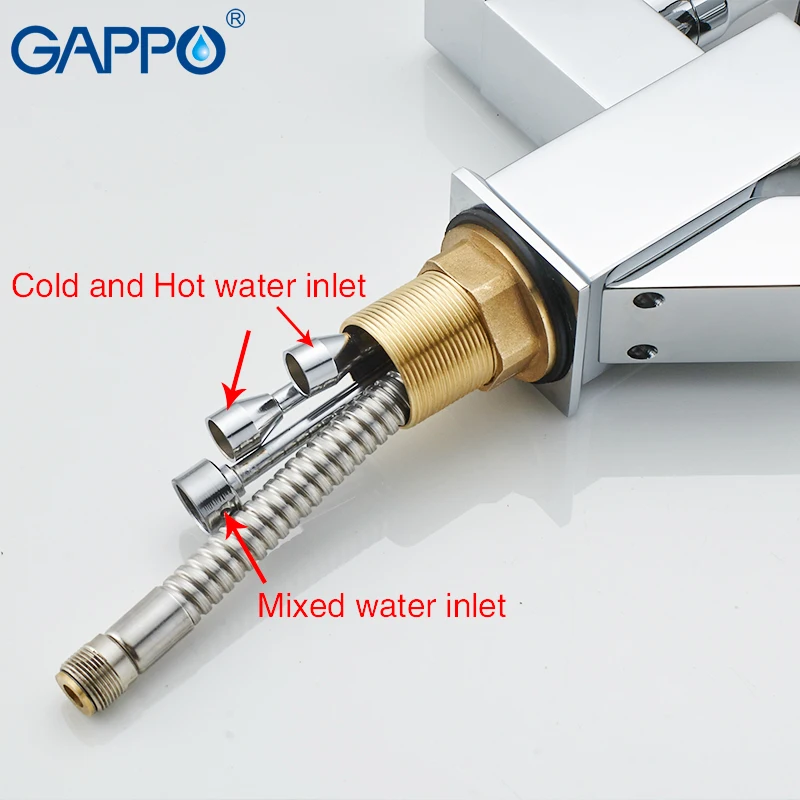  Gappo kitchen Faucets silver kitchen water sink mixer tap rotatable kitchen pull out water mixer de - 32885755293