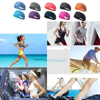 

Active Elastic Sport Headband Gym Yoga Sweatband Outdoor Gym Running Tennis Basketball Wide Hair Bands Athletic Men Women