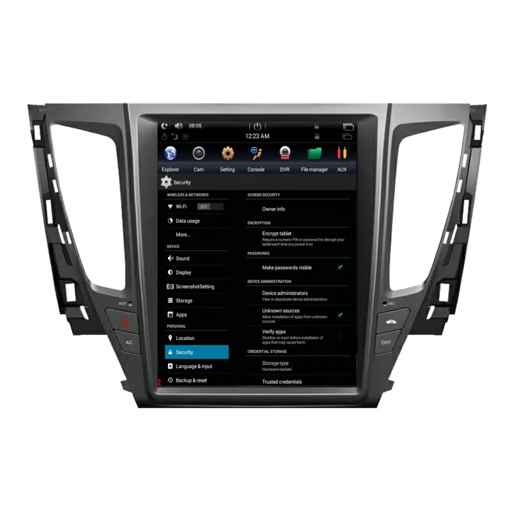 Sale Tesla Style 12.1 Inch IPS Screen Android 6.0 Car GPS Navigation DVD Player for MITSUBISHI Pajero 2016+ Seat Heating 4