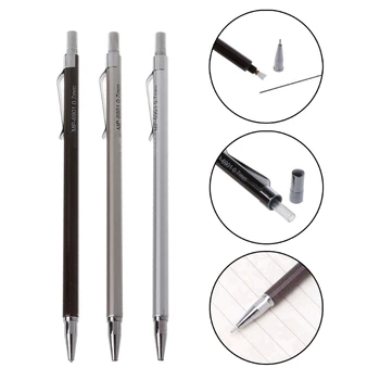 

3Pcs 0.7mm Automatic Pencil Office &School Metal Pens Supplies Mechanical Pencil