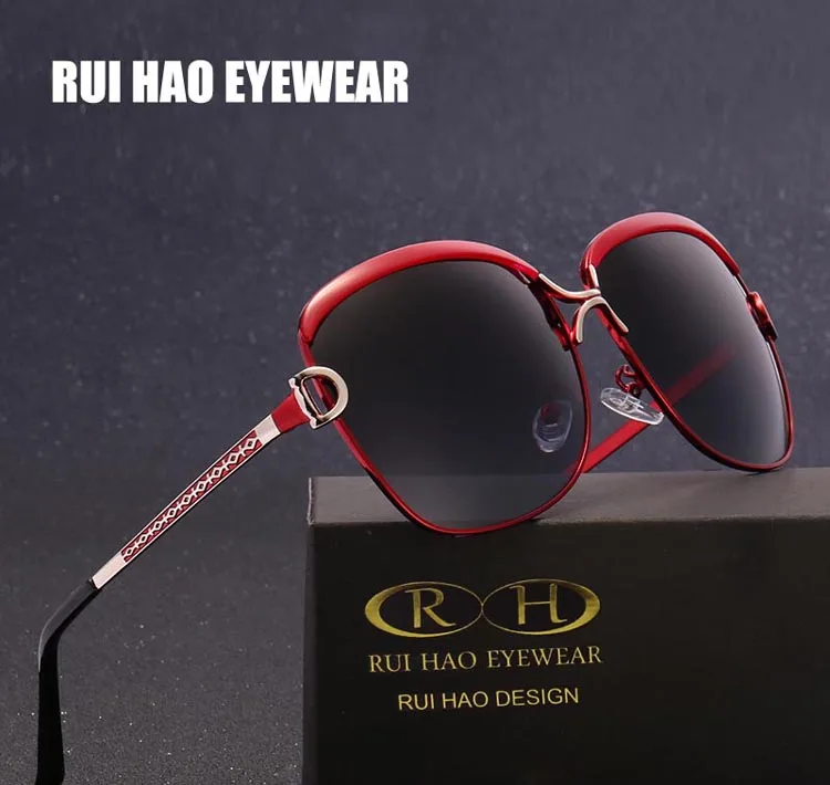 RUI HAO EYEWEAR брендовые Модные женские очки для вождения поляризованные солнцезащитные очки женские солнцезащитные очки UV 8702