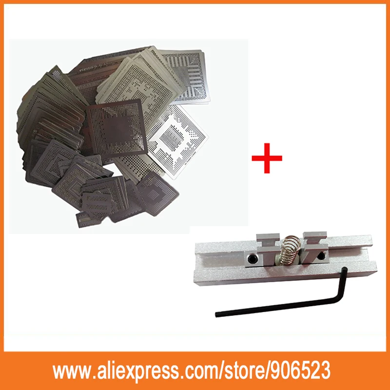 

complete list 503pcs/set Direct heating BGA chip rework stencil kit for game console universal ic MTK Qualcomm NVIDIA series