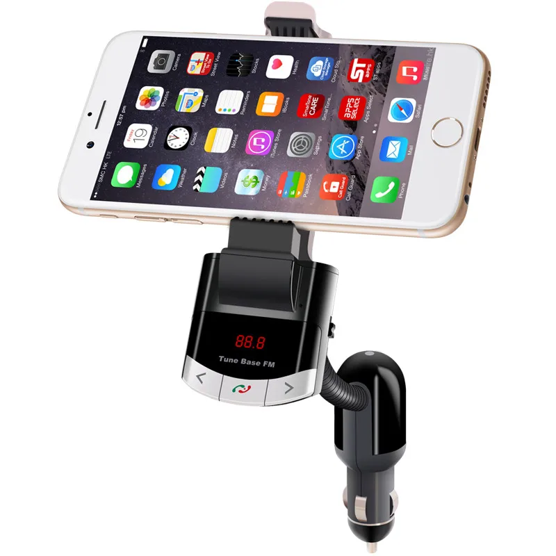 

Bluetooth Hands-free FM Transmitter Smart Phone Mount Holder Car Charger USB Charging Port NK-Shopping