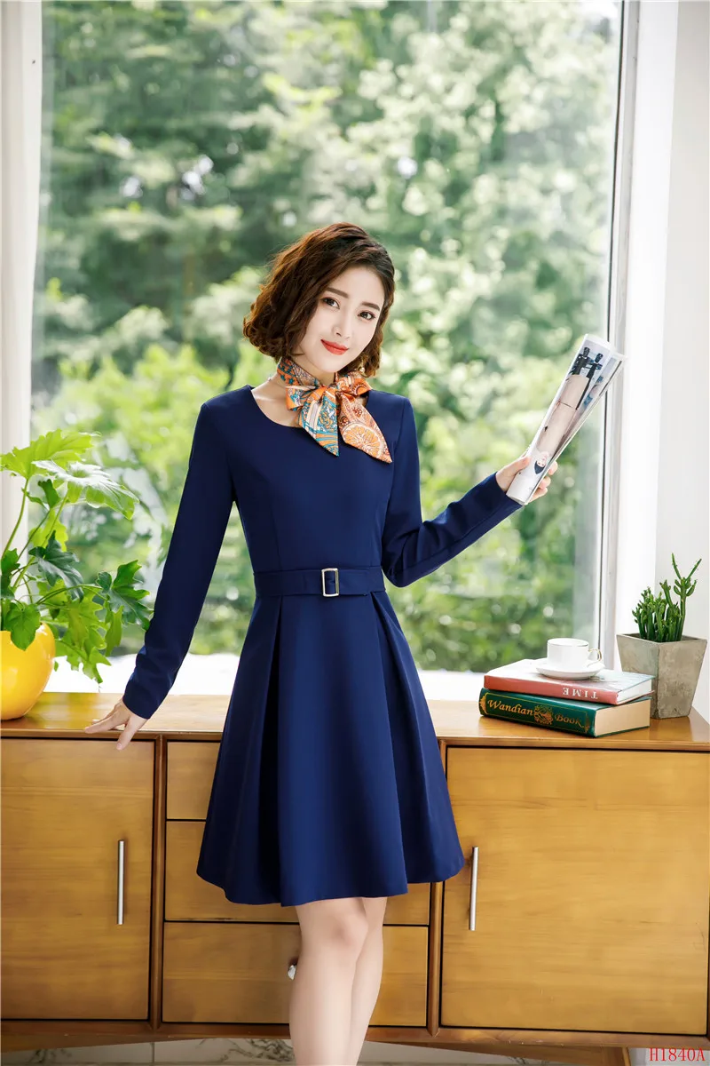 Spring Fall Fashion Women Dresses with 
