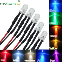 5X F5 5mm Round 20cm Pre Wired DC 12V LED Lamp Light Bulb White Red Blue Green Yellow White Warm White Diode Emitting Diodes 5X F5 5mm Round 20cm Pre Wired DC 12V LED Lamp Light Bulb White Red Blue Green Yellow White Warm White Diode Emitting Diodes