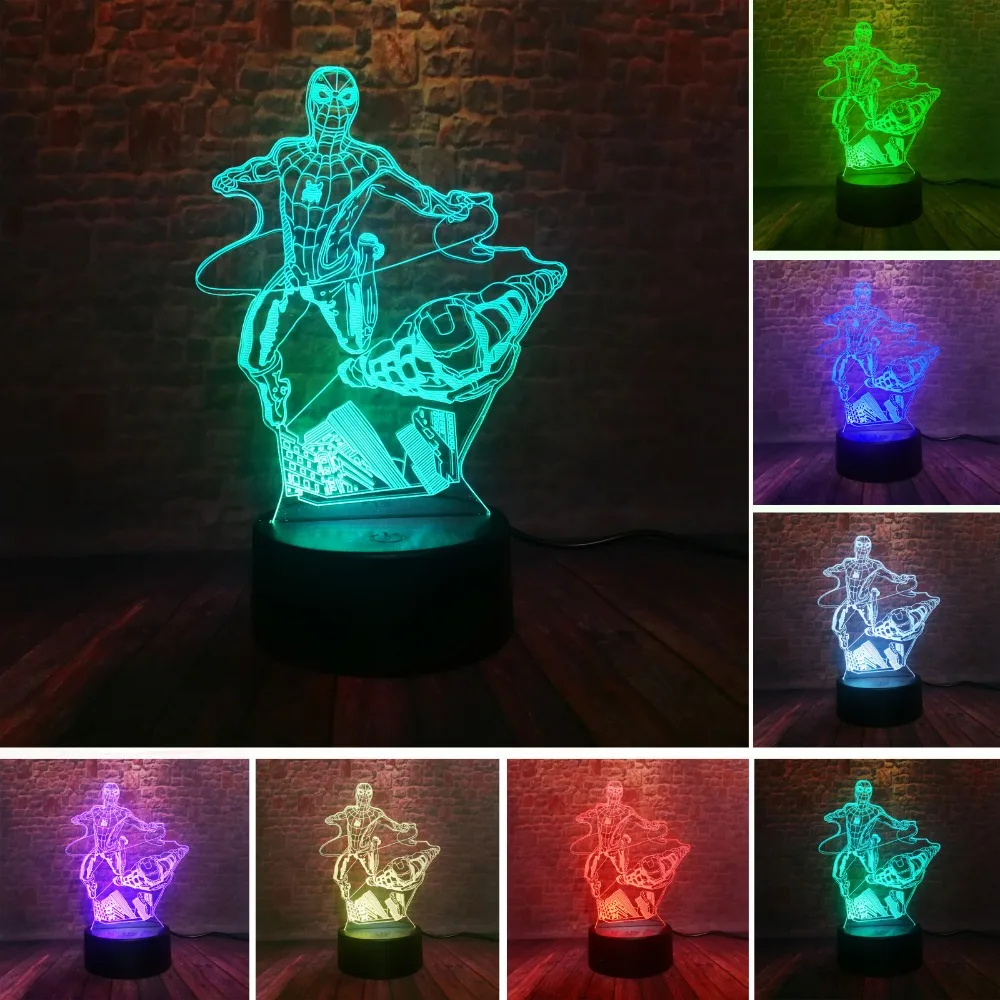 Новинка Marvel Avengers мультфильм супергерой фигура Человек паук Железный человек 3D