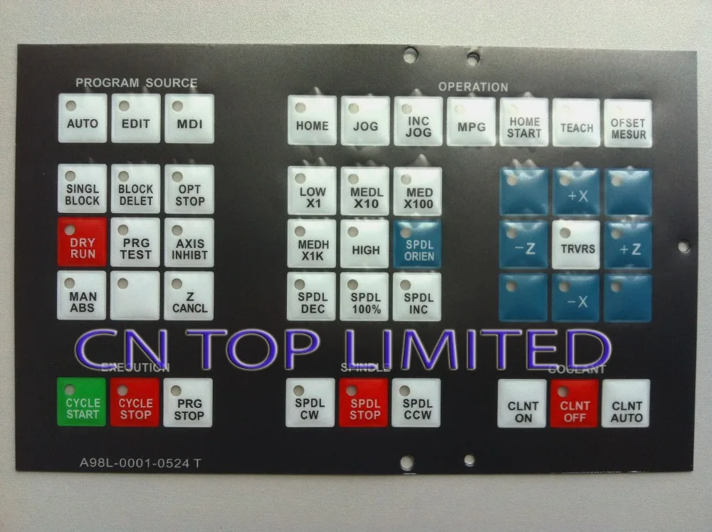

New numerical control machine operation panel Keypad Membrane compatible for A98L-0001-0524#T