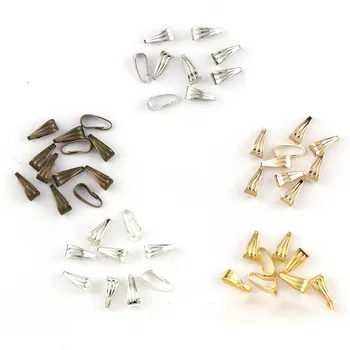 

200pcs Pendant Clip Clasp Pinch Clip Bail Pendant Connectors Bail Beads Jewelry Findings for DIY Jewelry Making Accessories