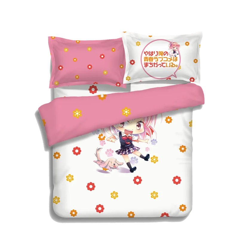 Japanese Anime Yukinoshita Haruno Bed sheets Bedding Sheet Bedding Sets