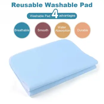 

2pcs Reusable Incontinence Bed Pad 4 Layers Washable Pad Absorbent Pad For Adults Incontinence Pad Baby Bedwetting 45 * 60cm