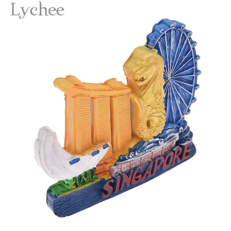 Lychee Life Singapore Fidge магнитные Ландшафтные украшения для холодильника подарки