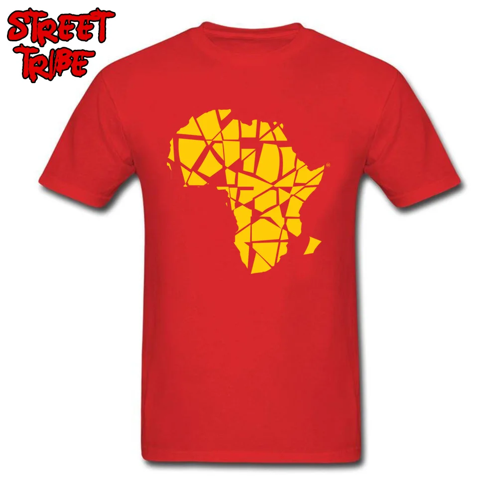 Dominant Mens T Shirt O Neck Short Sleeve 100% Cotton Fabric Africa Tops & Tees Printed Sweatshirts Free Shipping Africa red