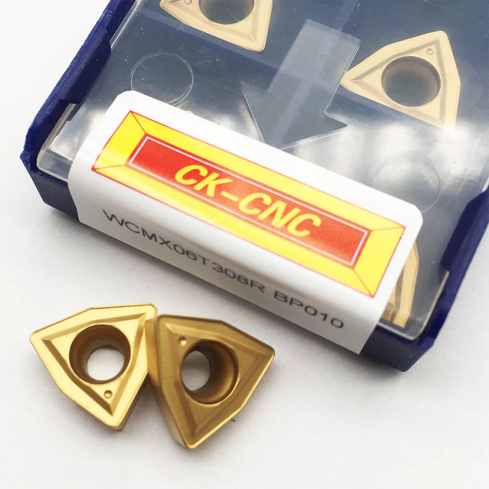 10pcs WCMX06T308R-53 1020 CNC lathe insert cutting tool carbide turning blade