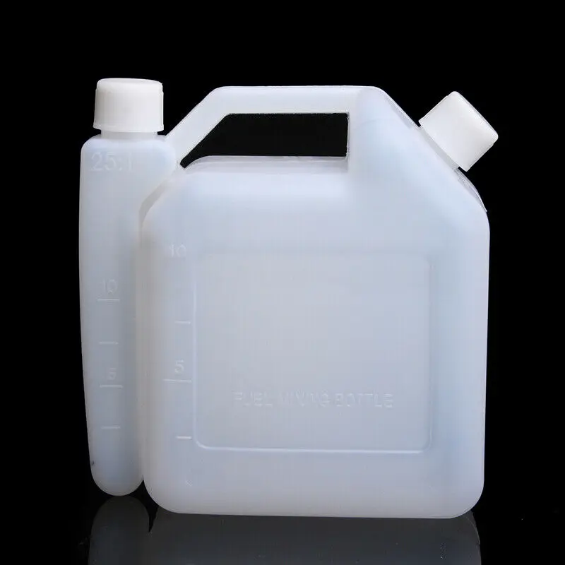  New Good Ues 1L Oil Petrol Fuel Mixing Bottle Tank 2 Stroke For Chainsaw Trimmers 1:25 50:1