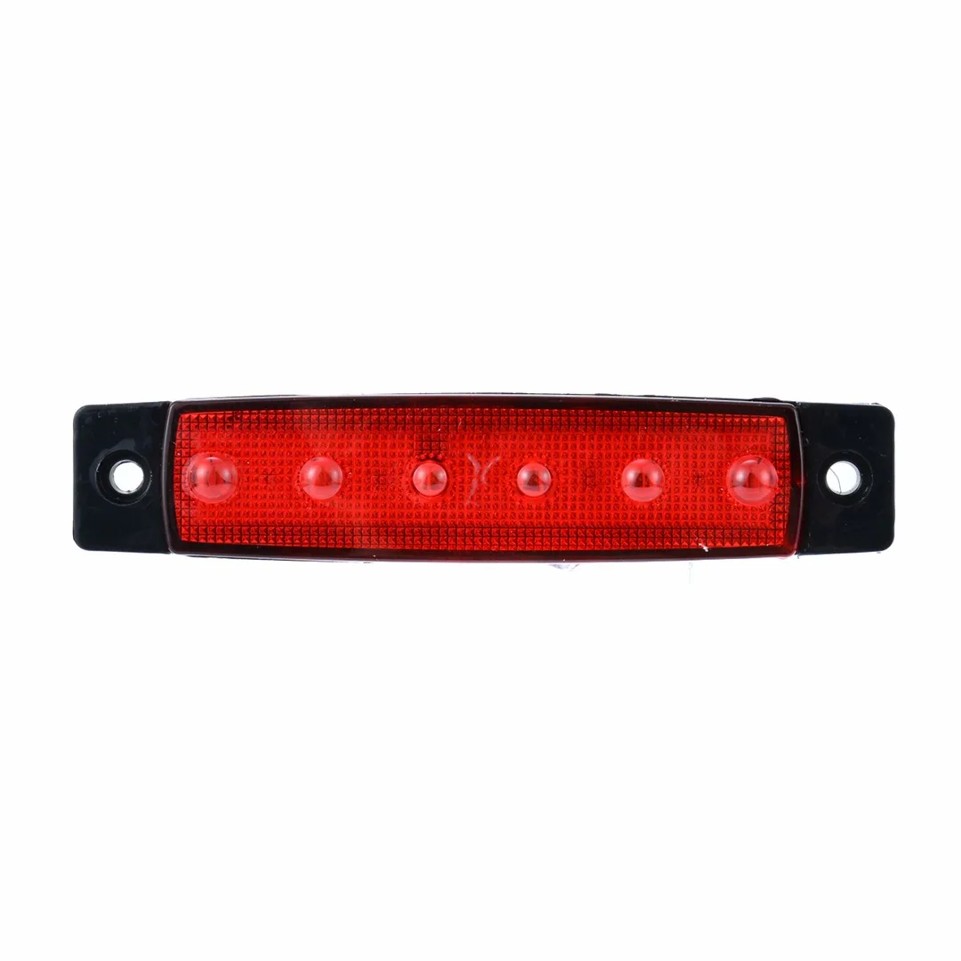 30pcs/set 24V 6LED Truck Trailer Bus Side Marker Indicators Light Red+White+Yellow External Lights for Auto Car