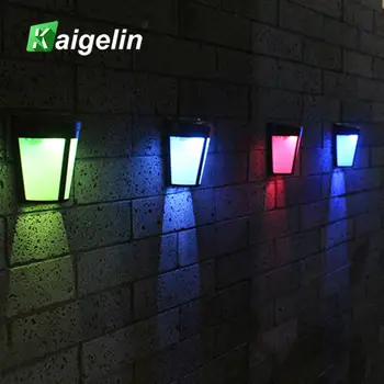 

1pc Solar Power Light Control LED Wall Light Outdoor Waterproof Colorful Street Yard Path Light Home Garden Security Lamp