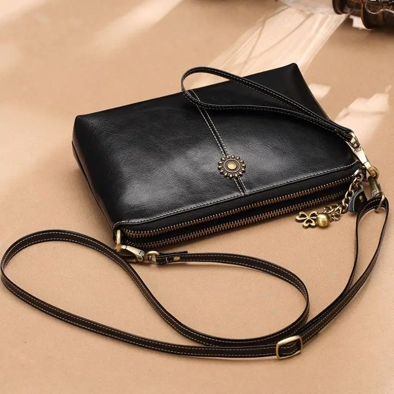 

Genuine Leather Women Bag Cowhide Female Casual Shoulder Bag Messenger Bag Clutch mini bag~18B41