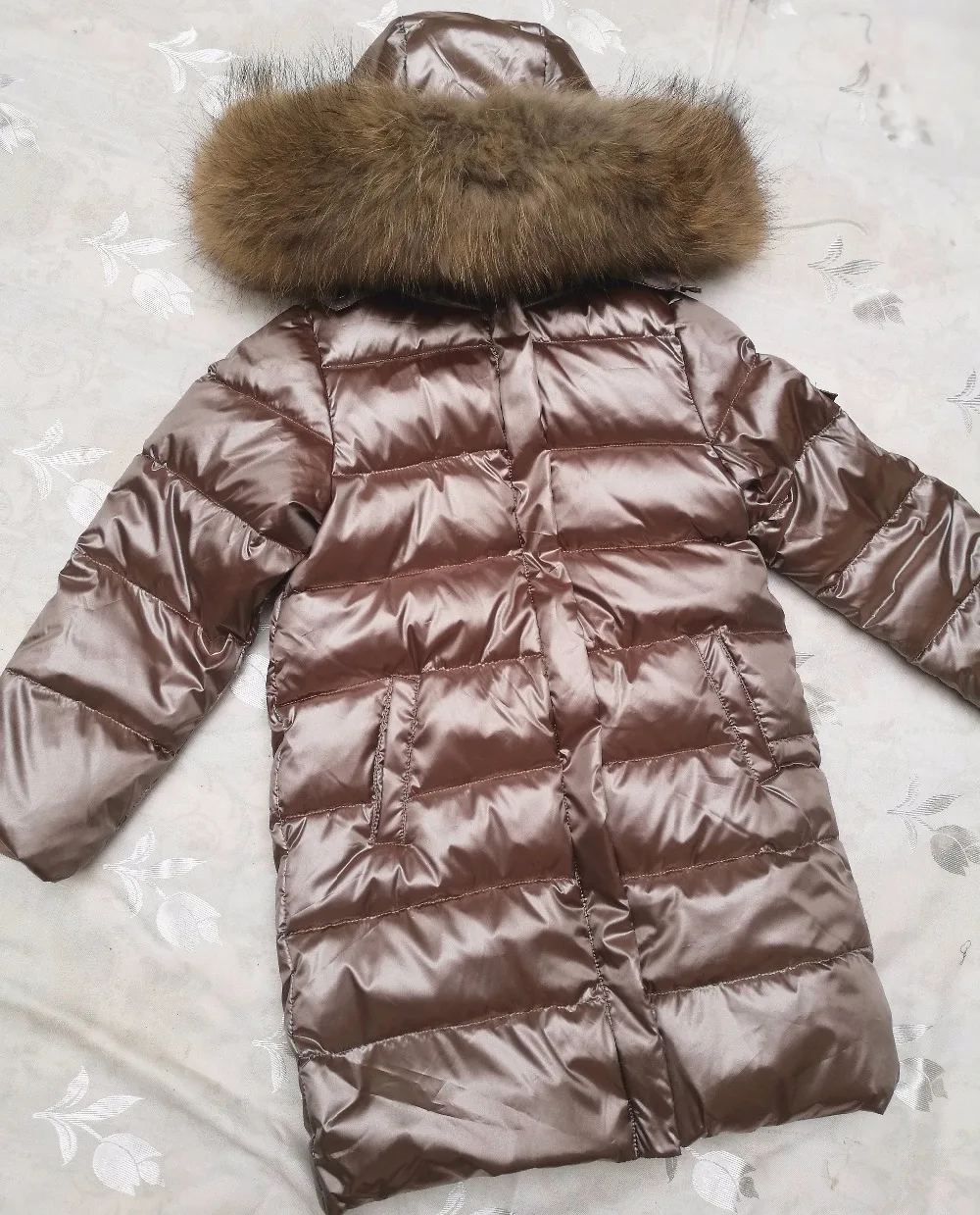 Winter Jacket Baby Girl Parkas Coat Fur Hood Winter Down