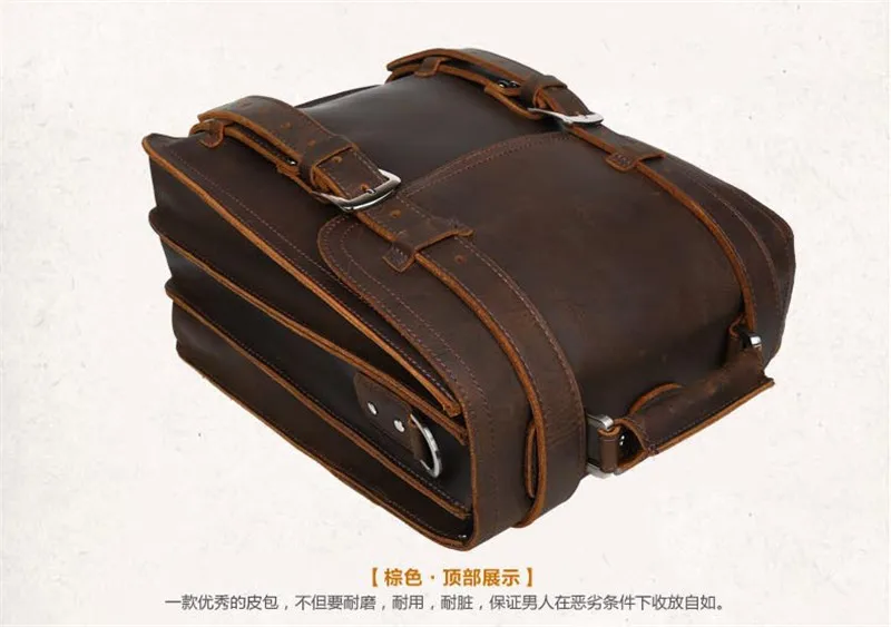 Винтажный рюкзак Crazy Horse из натуральной кожи, мужской рюкзак для путешествий, большой модный мужской рюкзак, кожаный рюкзак для ноутбука, школьная сумка