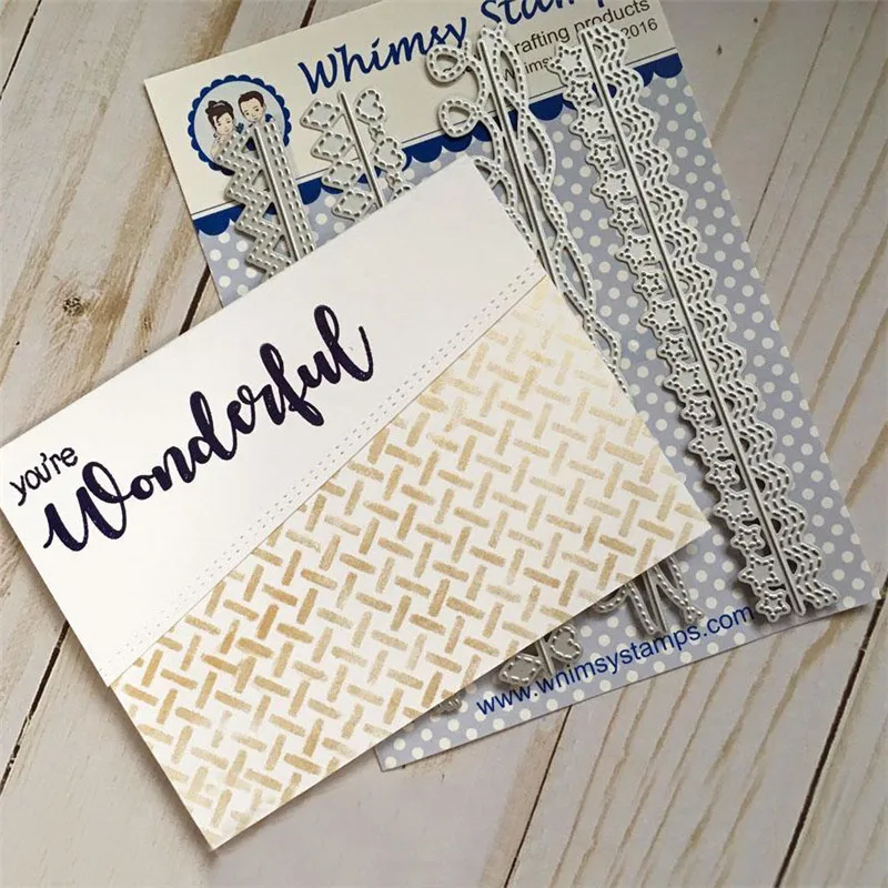 

YaMinSanNiO Edge Star Dies Scrapbooking Strip Lace Metal Cutting Dies Scrapbooking for Card Making Dies Wave Frame Craft Album