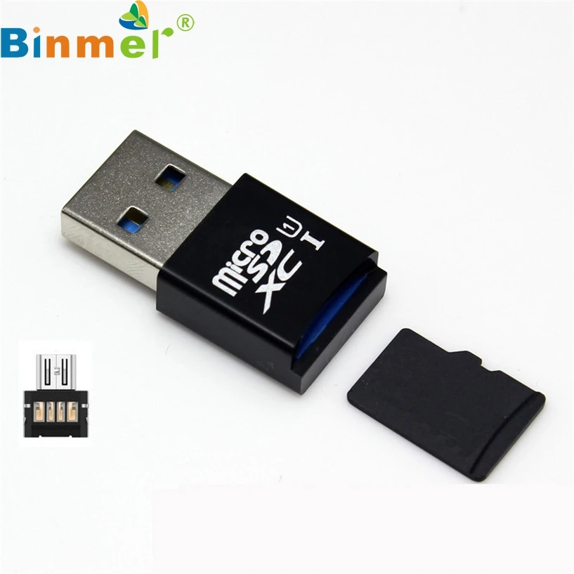 

Binmer NEW Mecall MINI 5Gbps Super Speed USB 3.0+OTG Micro SD/SDXC TF Card Reader Adapter Wholesale Oct21