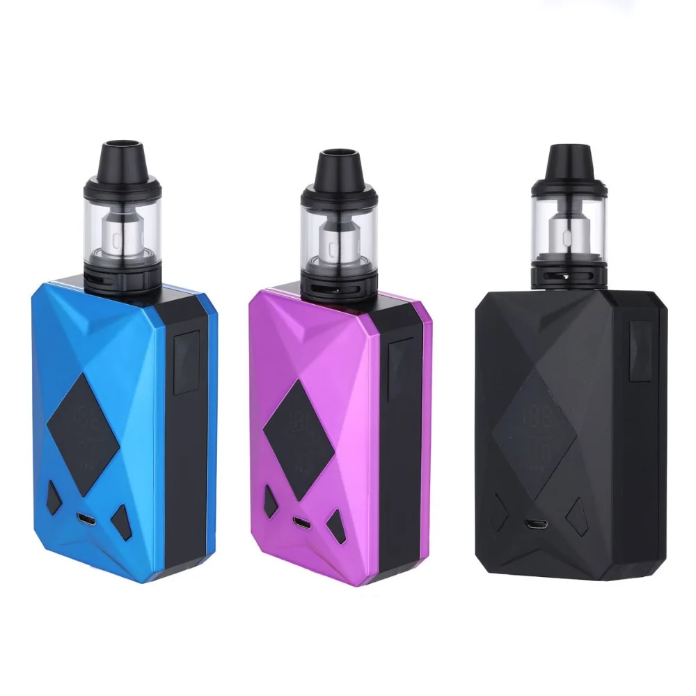 

100W Electronic Cigarette Kits 2600mAh Built-in Battery Starter Kit 510 Metal Body Box MOD E-Cigarettes New Arrival Vape pen