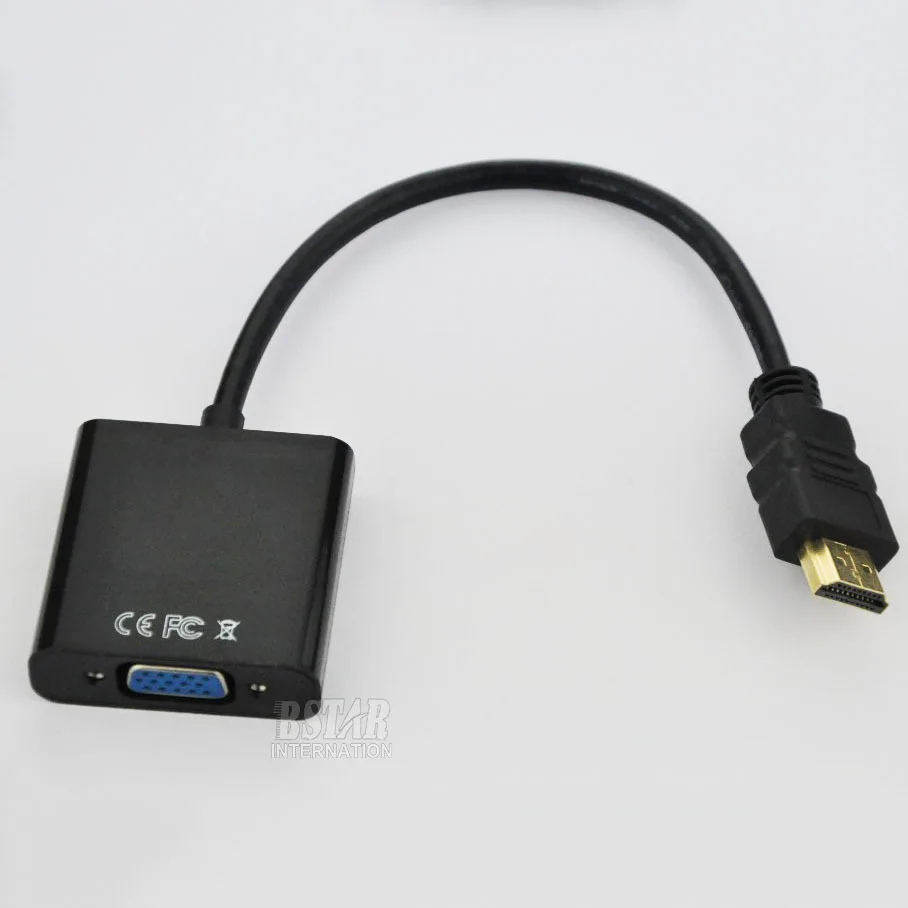 HDMI в VGA кабель HDMI штекер в VGA RGB Женский HDMI в аналоговый VGA видео конвертер кабели адаптер HD 1080P для ПК ноутбука