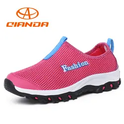 QIANDA Лидер продаж кроссовки для Для женщин дышащая высокое качество сетки кроссовки легкие летние удобные не-скольжения Спорт на открытом