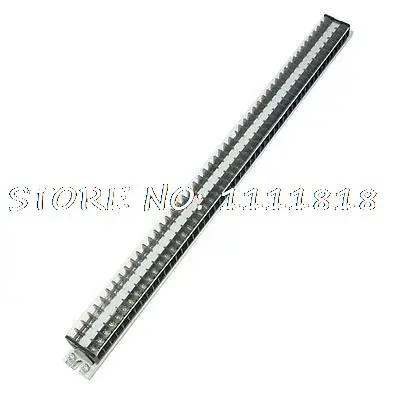 

660V 15A Dual Rows 50 Positions Covered Screw Terminal Barrier Strip Block