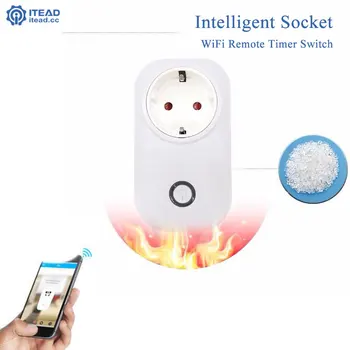 

Itead Sonoff S20 Smart Wifi Socket US UK EU Power Supply Plug Wireless Wifi Remote Control Socket Plug 10A 2200W For Smart Home