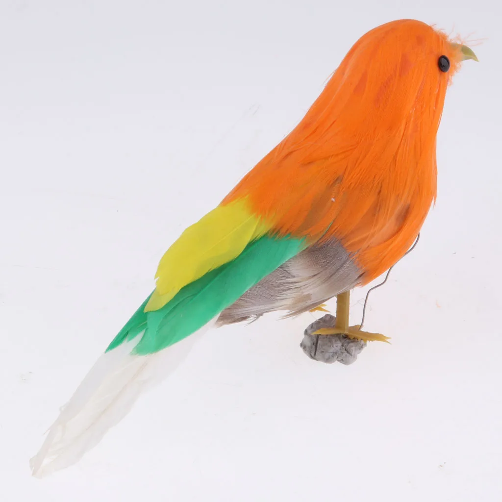MagiDeal 5inch Artificial Feathered Foam Birds Statue Festival Party Decorative Ornament Shelf Display Art Craft
