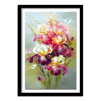 

Products For Crafts Diamond Embroidery Flowers Colorful Iris Painting Rhinestones Kit Pictures Of Crystals Pattern BJ332