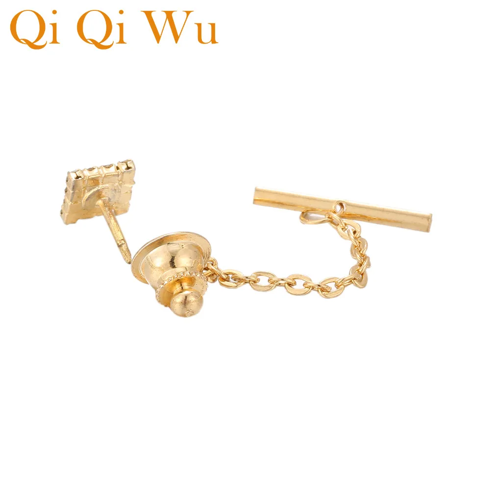 New Golden Square Locking Tie Tack for Mens Elegant Knot Men Tie Pins Guard Backs Clutch for Clothing Wedding Gifs for Guets - Image 4