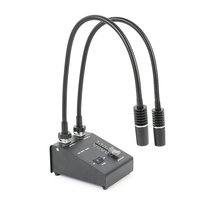  Microscope Illuminator 6W Dual LED Gooseneck Lights Lamp For Industry Stereo Microscope Lens HDMI U