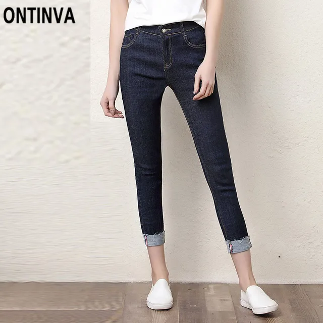 womens jeans with cuffed bottoms