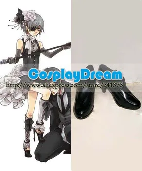 

Customize Boots Black Butler Ciel Woman Cosplay Shoes Custom Any Size Anime Party Boots