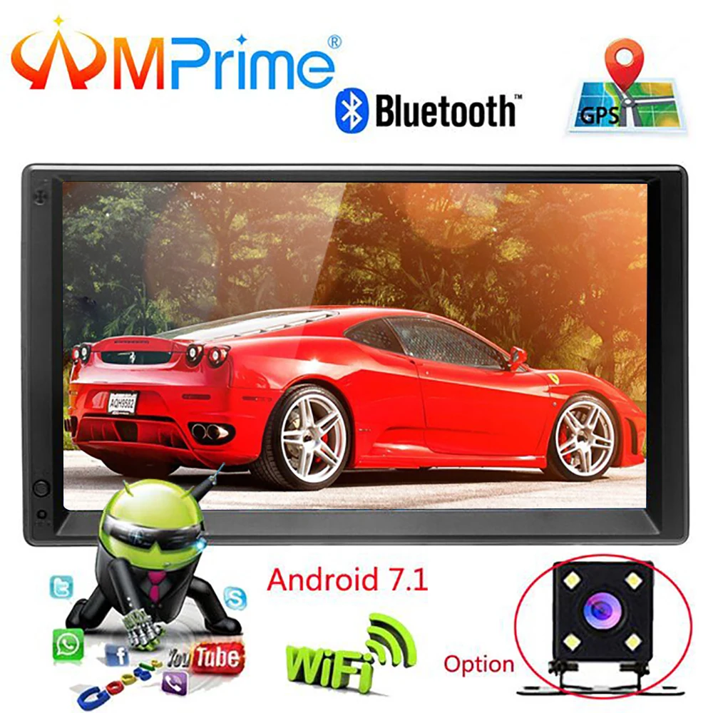 

AMprime 2 din 7" HD Car Radio GPS Navigation Player Camera Autoradio Bluetooth AV-IN MP3 MP5 Stereo FM Audio USB Auto Electronic