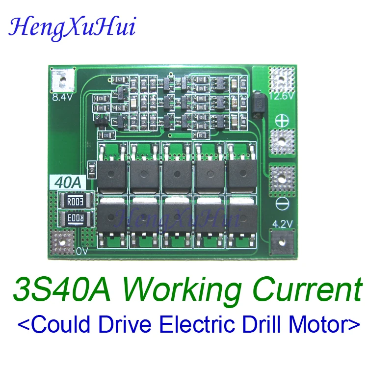 3S 40A BMS 18650 Lipo зарядное устройство Защитная плата BMS привод дрель мотор 11,1 В 12,6 в(баланс выравнивается зарядка опционально