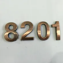 70 мм ABS Гальванизированный бронзовый номер-офисный дом номер двери отеля знак направления#0-9