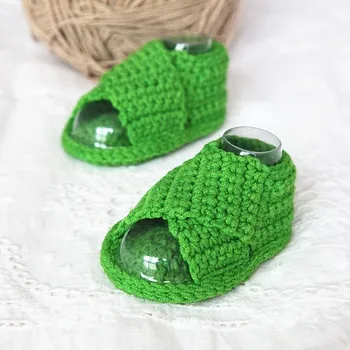 

Sweet And Pure Hand-made Wool Crossover Rome Sandals Baby Learn To Step Forward Shoes Soft Bottom Full Moon 100 Days Gift